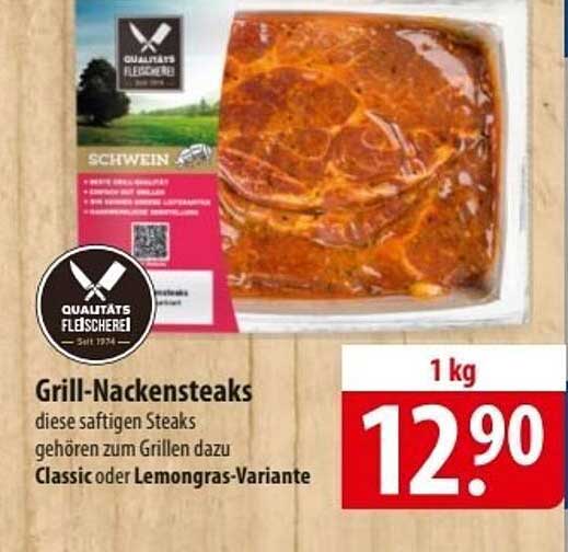 Grill-Nackensteaks - Diese saftigen Steaks gehören zum Grillen dazu