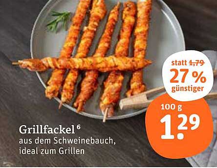 Grillfackel aus dem Schweinebauch, ideal zum Grillen