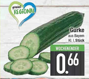 Gurke aus Bayern, Klasse I, Stück