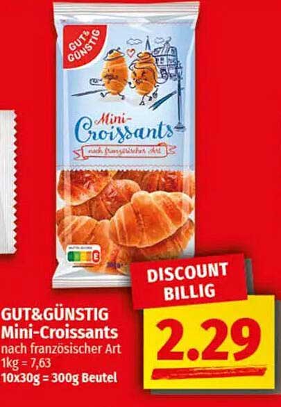 GUT& GÜNSTIG Mini-Croissants nach französischer Art