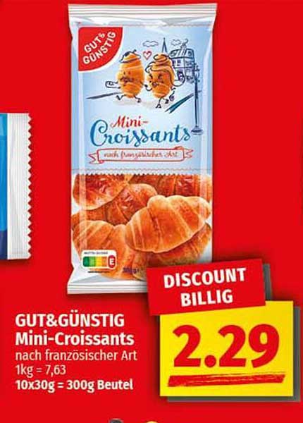 GUT& GÜNSTIG Mini-Croissants nach französischer Art