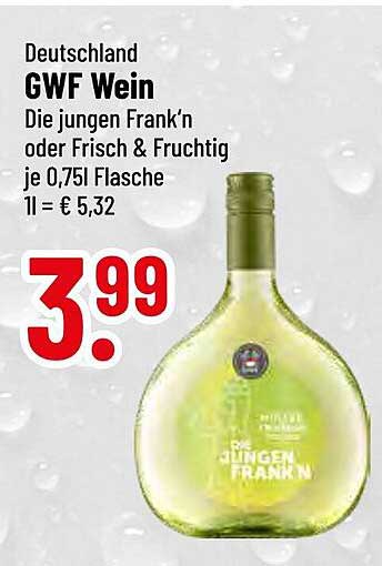 GWF Wein Die jungen Frank'n oder Frisch & Fruchtig je 0,75l Flasche