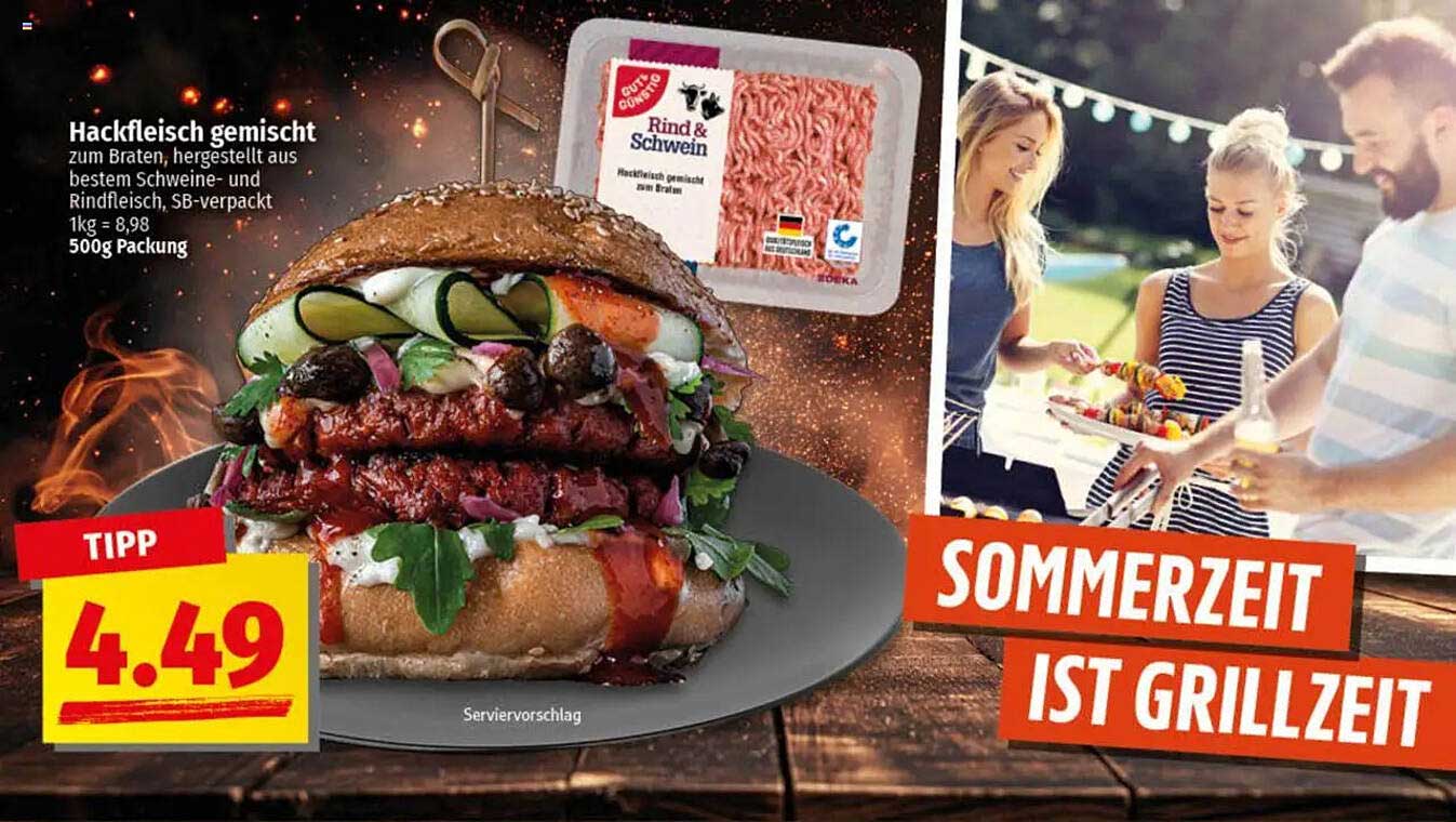 Hackfleisch gemischt zum Braten, 500g - nur 4,49€