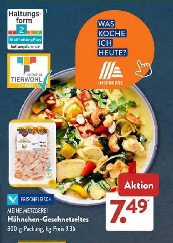 Hähnchen-Geschnetzeltes 800 g – Aktion bei Aldi Süd