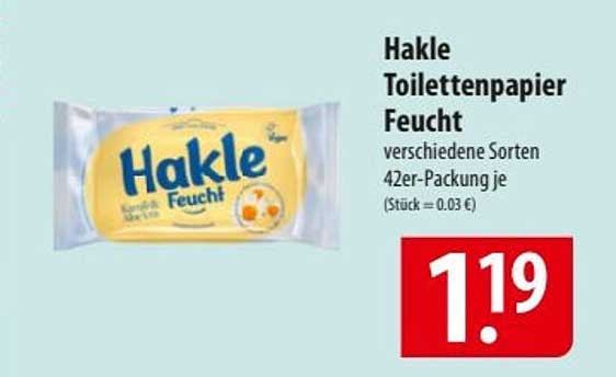 Hakle Toilettenpapier Feucht 42er-Packung