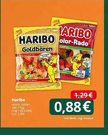 Haribo Goldbären und Color-Rado – Jetzt besonders günstig!