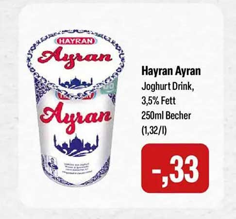 Hayran Ayran Joghurt Drink, 3,5% Fett, 250ml Becher