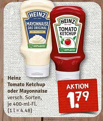 Heinz Tomato Ketchup oder Mayonnaise 400-ml-Flasche
