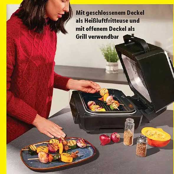 Heißluftfritteuse und Grill in einem