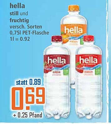 hella still und fruchtig 0,75l PET-Flasche