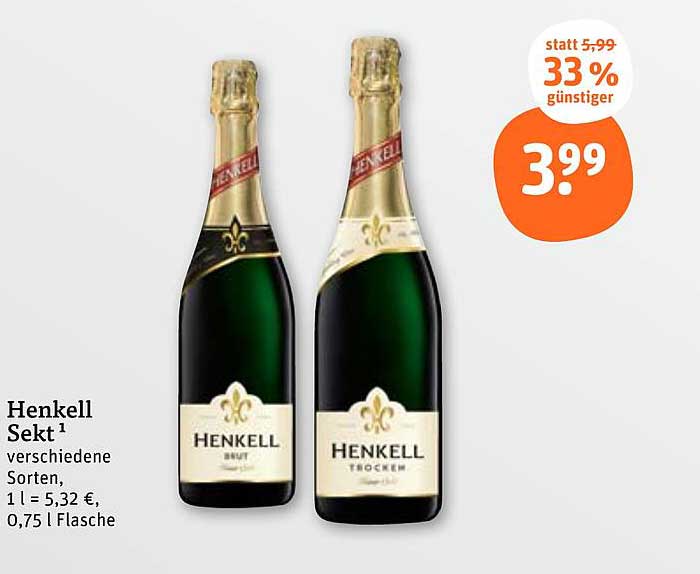 Henkell Sekt 1 – verschiedene Sorten