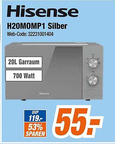 Hisense H20MOMP1 Silber Mikrowelle