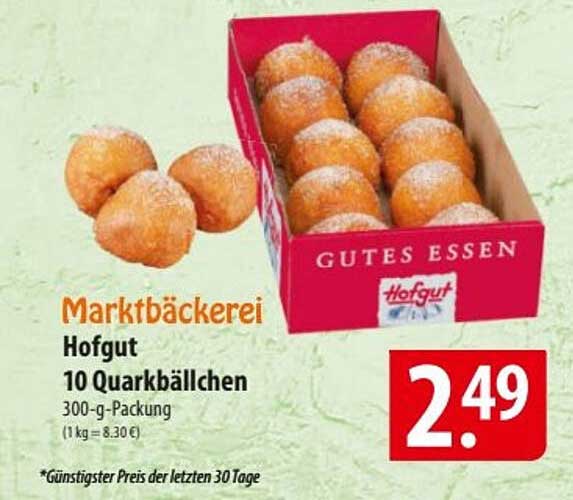 Hofgut 10 Quarkbällchen 300-g-Packung