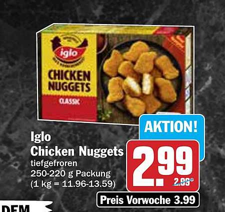 Iglo Chicken Nuggets - Tiefgefroren 250-220 g
