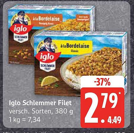 Iglo Schlemmer Filet - Verschiedene Sorten, 380 g