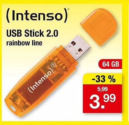 (Intenso) USB Stick 2.0 rainbow line