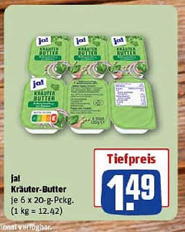 jal Kräuter-Butter 6 x 20-g-Päckchen