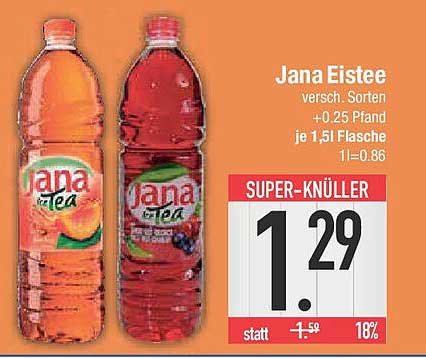 Jana Eistee - verschiedene Sorten 1,5l zum super Preis!
