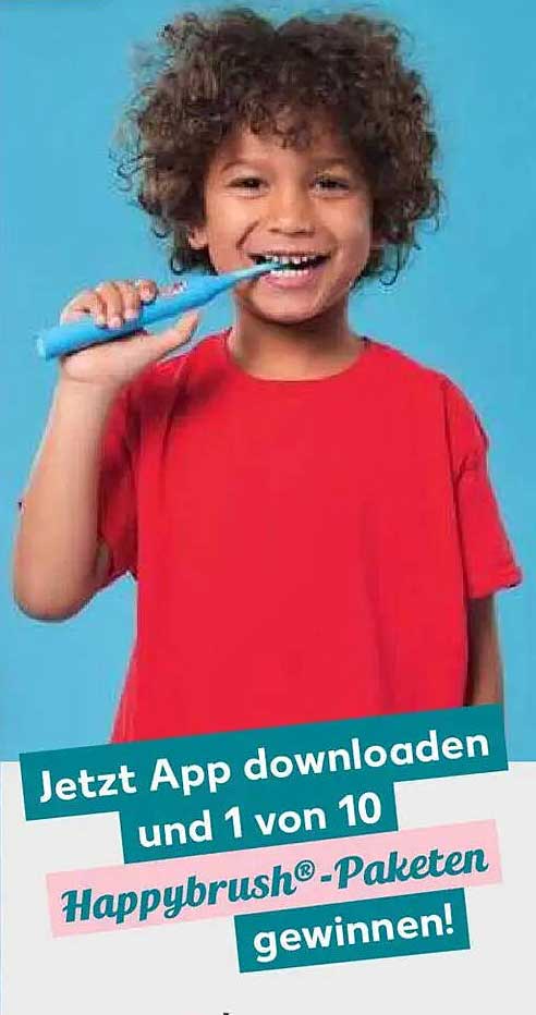 Jetzt App herunterladen und 1 von 10 Happybrush®-Paketen gewinnen!