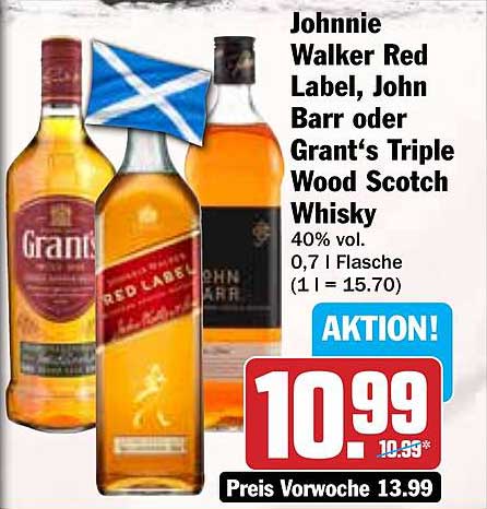 Johnnie Walker Red Label, John Barr oder Grant’s Triple Wood Scotch Whisky