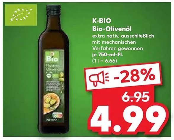 K-BIO Bio-Olivenöl 750 ml - extra nativ