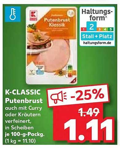 K-CLASSIC Putenbrust - auch mit Curry oder Kräutern verfeinert