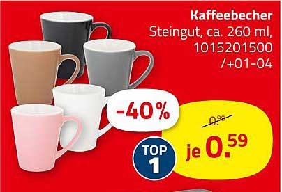 Kaffeebecher Steingut, ca. 260 ml