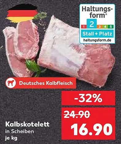 Kalbskotelett in Scheiben je kg