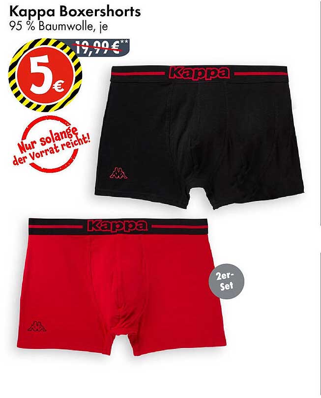 Kappa Boxershorts im 2er-Set für nur 5 €