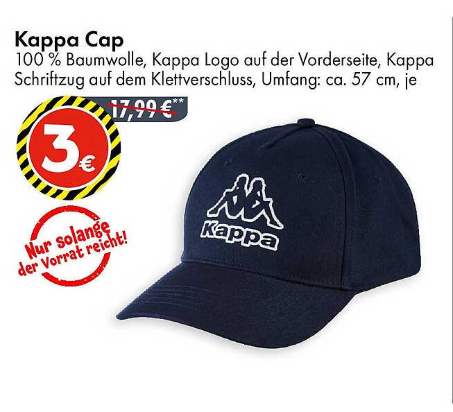 Kappa Cap - Jetzt für nur 3 €