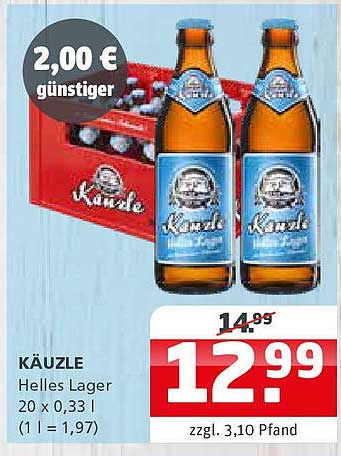 KÄUZLE Helles Lager 20 x 0,33 l