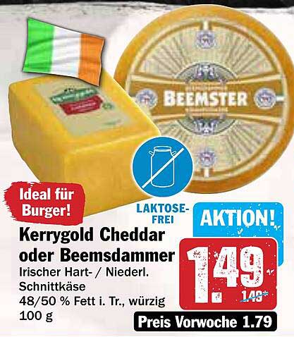 Kerrygold Cheddar oder Beemster - Schnitttkäse 100 g