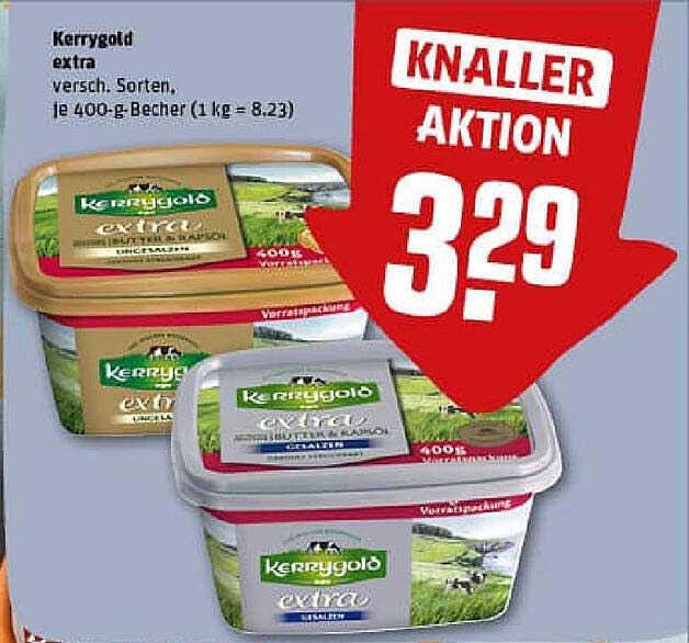 Kerrygold extra, verschiedene Sorten, je 400-g-Becher