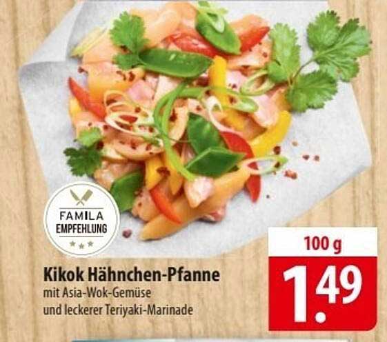 Kikok Hähnchen-Pfanne mit Asia-Wok-Gemüse und leckerer Teriyaki-Marinade