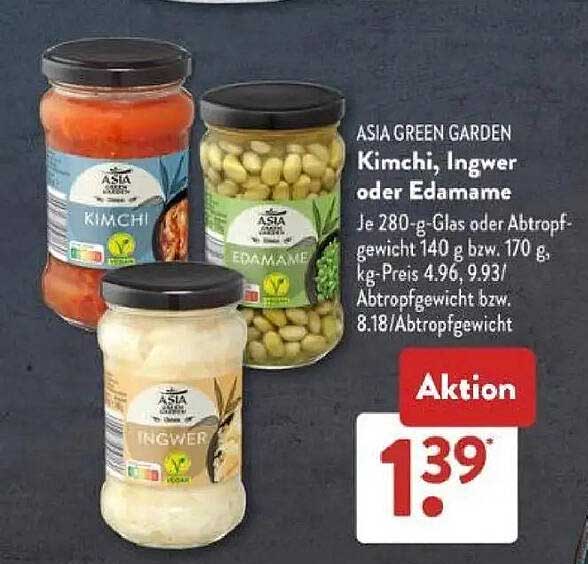 Kimchi, Ingwer oder Edamame 280 g