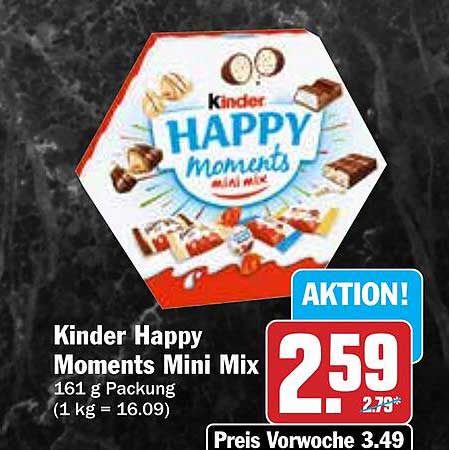 Kinder Happy Moments Mini Mix 161 g Packung