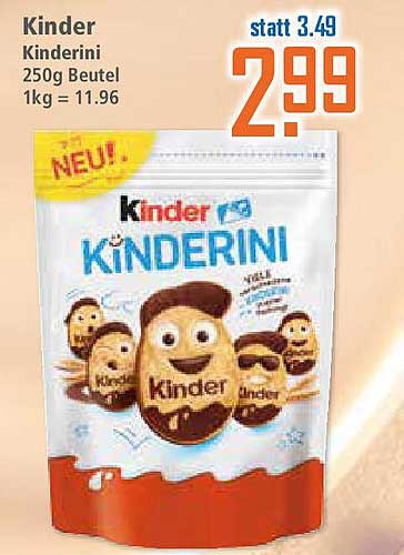 Kinder Kinderini 250g Beutel - jetzt nur 2,99 €