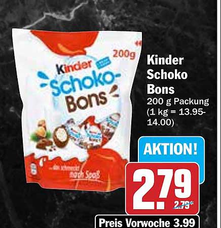 Kinder Schoko Bons 200 g Packung
