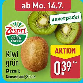 Kiwi grün Zespri - frisch und schmackhaft