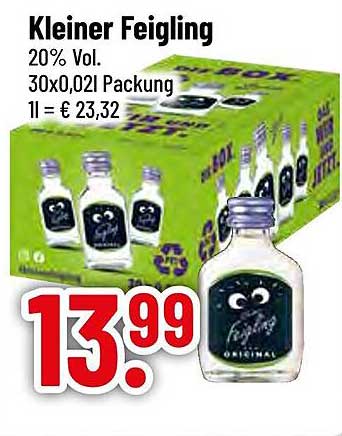 Kleiner Feigling 30x0,02l Packung - Günstiges Angebot!