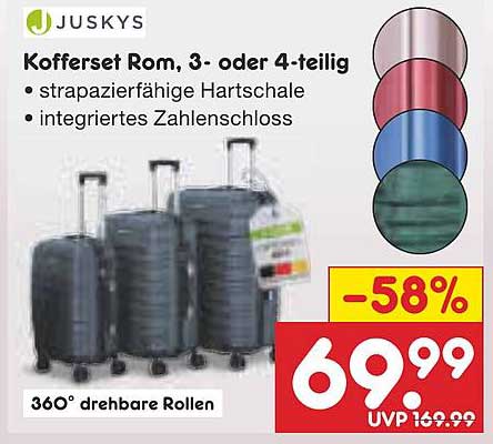 Kofferset Rom, 3- oder 4-teilig