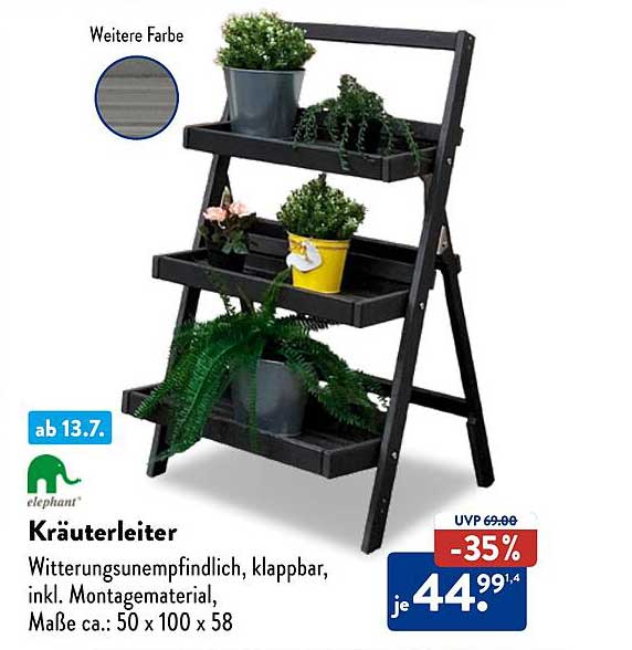 Kräuterleiter – Wetterungsunempfindlich, klappbar und praktisch