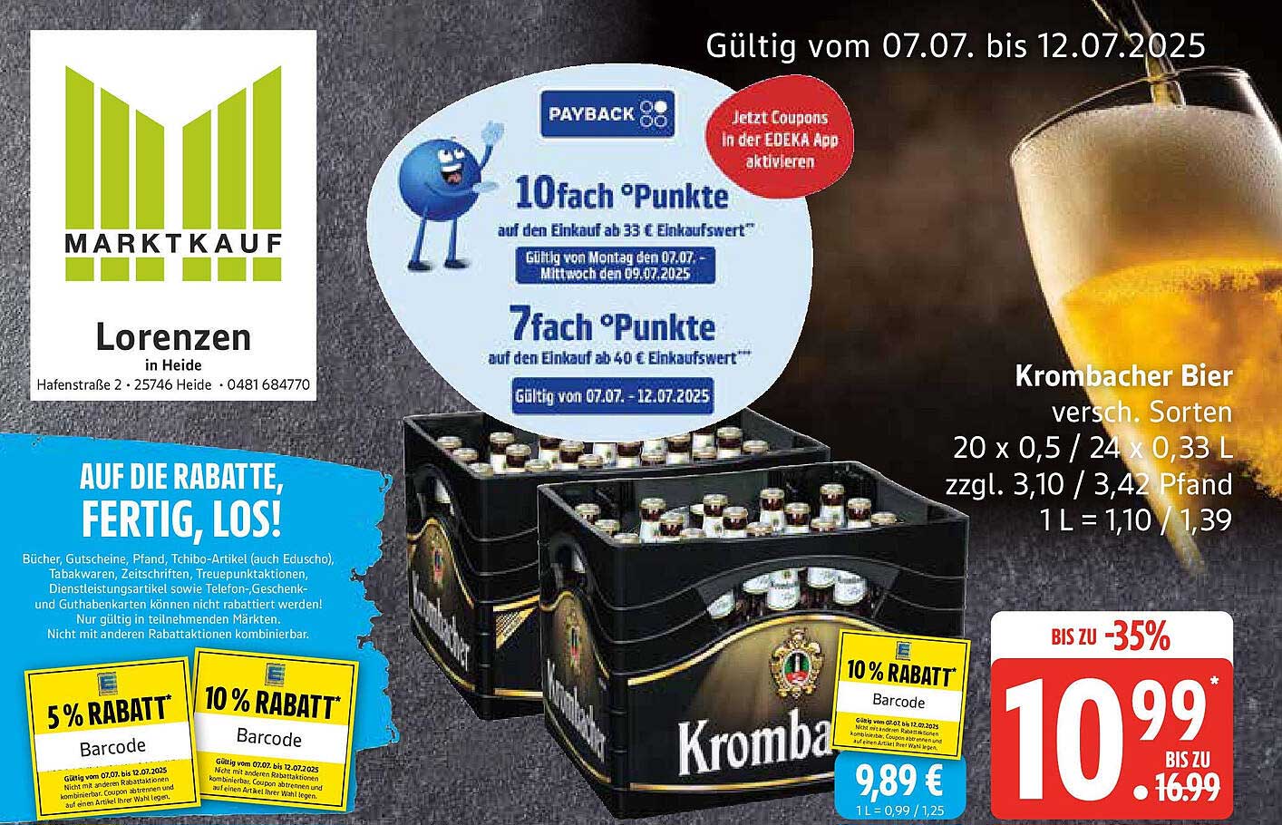 Krombacher Bier - Verschiedene Sorten
