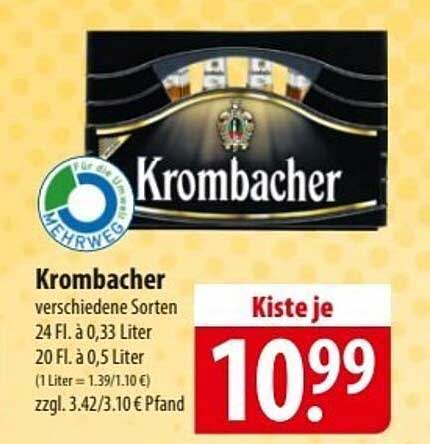 Krombacher Kiste – verschiedene Sorten