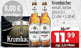 Krombacher Pils, verschiedene Sorten 20 x 0,5 l