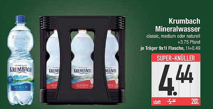 Krumbach Mineralwasser classic, medium oder naturbelassen