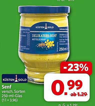 Küsten Gold Delikatess Senf 250 ml