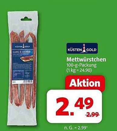 Küsten Gold Mettwürstchen 100-g-Packung
