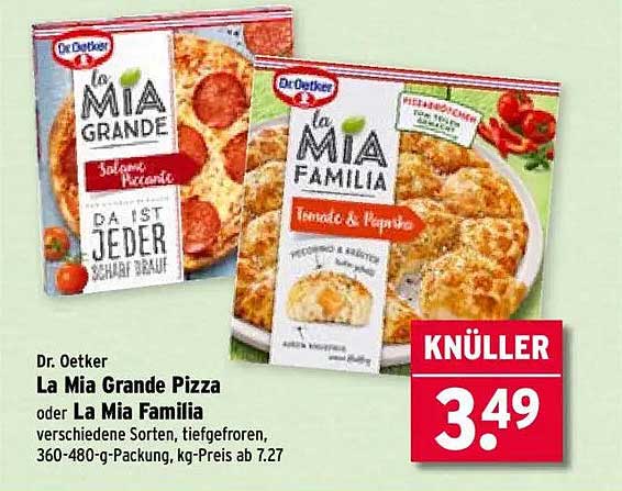 La Mia Grande Pizza oder La Mia Familia von Dr. Oetker
