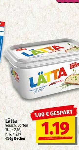 Lätta Original Margarine 450g Becher - Vielseitigkeit für Ihre Küche